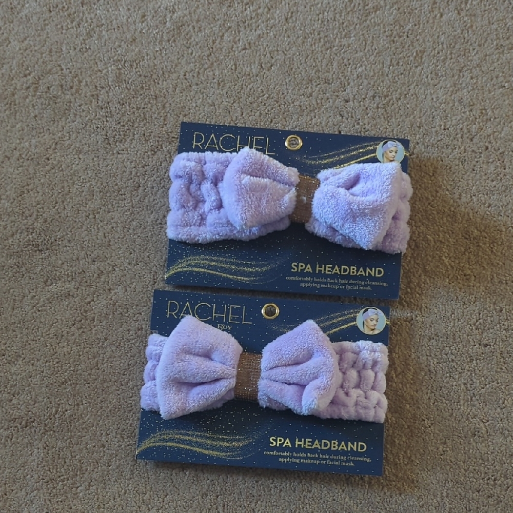 Rachel  Purple Spa Headband. 2 Of Them-Set. SALE